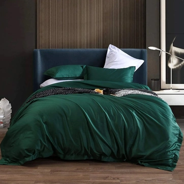 Постільна білизна ROYAL GREEN Premium Сатин однотон - Полуторний на резинці, фото 1