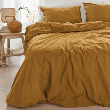 Постільна білизна Охра Ранфорс - Двоспальний на резинці, фото 1