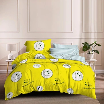 Постільна білизна Сонячні смайли Сатин - Сімейний, фото 1