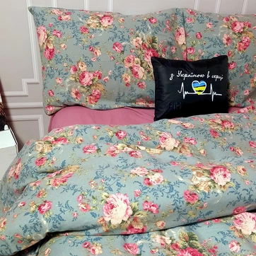 Постельное белье Розовый рай Фланель - Евро, фото 4