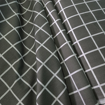 Постільна білизна Клітинка сіра Бязь Люкс - Сімейний, фото 4