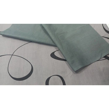 Постельное белье Лабиринт серый - Семейный на резинке, фото 1