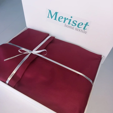 Постельное белье WINE BORDO Premium Сатин однотон - Семейный, фото 2