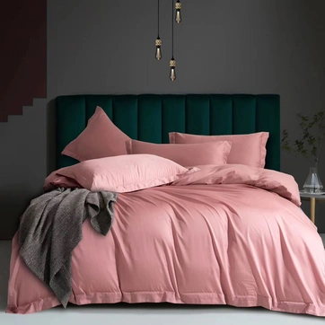 Постільна білизна PINK SUNSET Premium Сатин однотон - Євро, фото 1