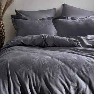 Постельное белье ANTHRACITE CURL Жаккард - Евро на резинке, фото 1