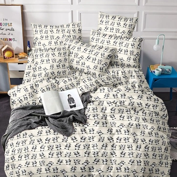 Постільна білизна Панда акробат Бязь люкс - Двоспальний на резинці, фото 1