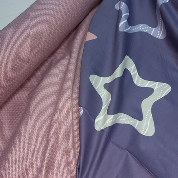 Постільна білизна Фіолетові зірки Сатин - Двоспальний, фото 4