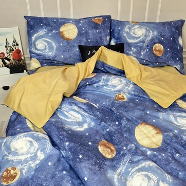 Постельное белье Галактика Ранфорс - Семейный на резинке, фото 2