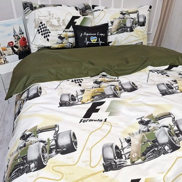 Постельное белье Болид Ранфорс - Семейный на резинке, фото 1