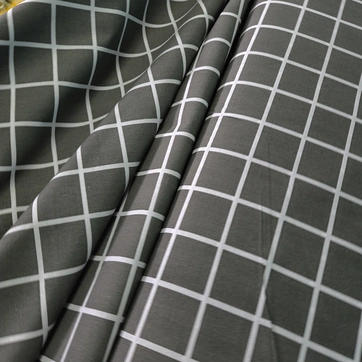 Постільна білизна Клітинка сіра Бязь Люкс - Двоспальний на резинці, фото 3