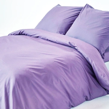 Постільна білизна Бузкова Бязь Преміум - Полуторний на резинці, фото 1