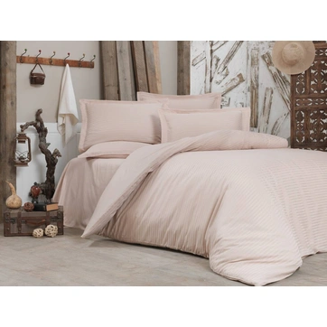 Постільна білизна LIGHT PEACH Elite Сатин страйп - Двоспальний на резинці, фото 1