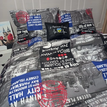 Постільна білизна Нью-Йорк Сатин - Сімейний, фото 4