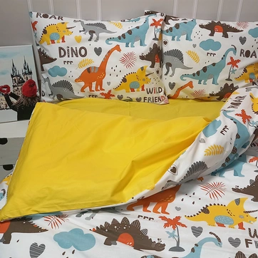 Постельное белье Динозавр Ранфорс - Евро на резинке, фото 2