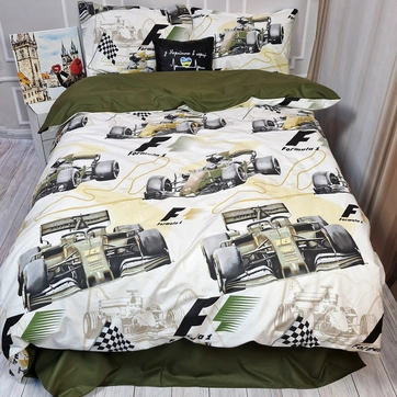 Постельное белье Болид Ранфорс - Евро на резинке, фото 2