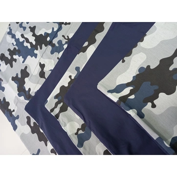 Постельное белье Камуфляж синий Ранфорс - Семейный на резинке, фото 1