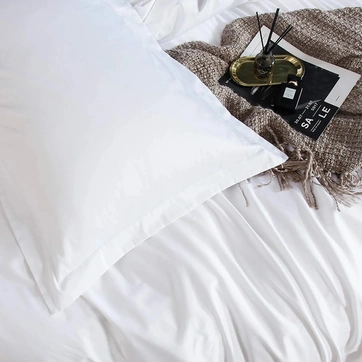 Постільна білизна WHITE Premium Сатин однотон - Євро, фото 1