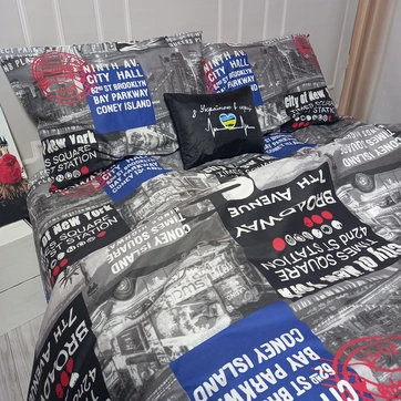 Постільна білизна Нью-Йорк Сатин - Євро, фото 2