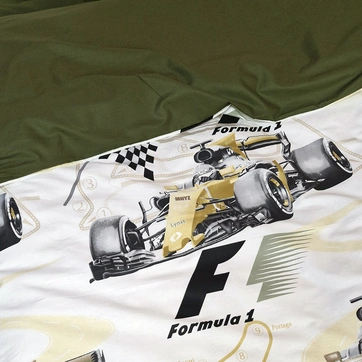 Постільна білизна Болід Ранфорс - Двоспальний на резинці, фото 4