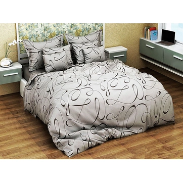 Постільна білизна Лабіринт сірий Бязь - Сімейний, фото 1