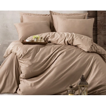 Постельное белье CAPPUCCINO Elite Сатин страйп - Семейный на резинке, фото 1