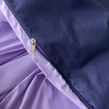 Постільна білизна PREMIERE Темносинє/Лавандовий настрій Ранфорс - Сімейний на резинці, фото 2