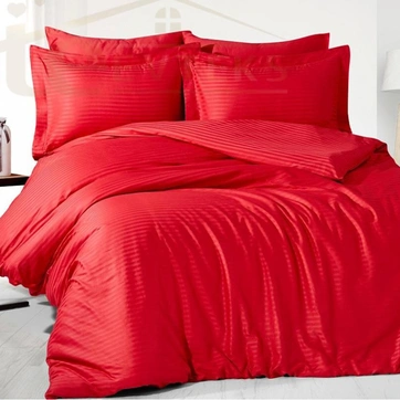Постільна білизна RED Elite Сатин страйп - Двоспальний на резинці, фото 1