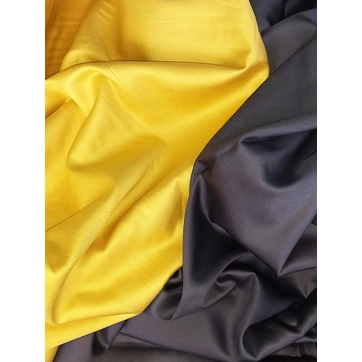 Постільна білизна ДУЕТ ANTHRACITE/GOLDEN Premium Сатин однотон - Двоспальний на резинці, фото 1