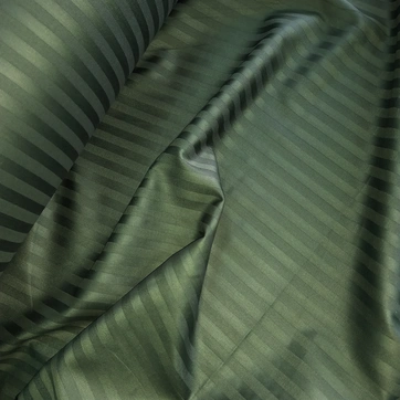 Постельное белье Темно-зеленый Сатин страйп - Евро, фото 2