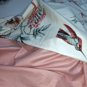 Постільна білизна Ранковий сад Сатин - Двоспальний на резинці, фото 2