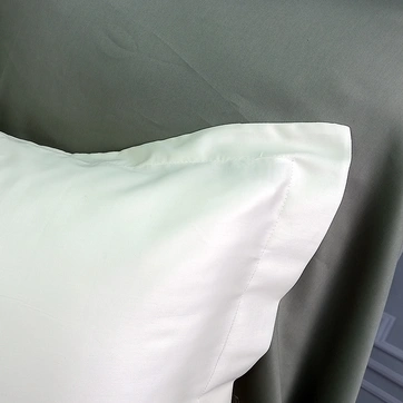 Постільна білизна ДУЕТ MILK CHAMPAGNE/OLIVE Premium Сатин - Сімейний, фото 1