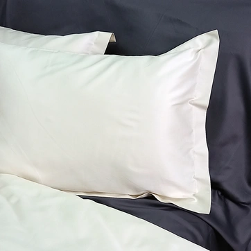 Постільна білизна ДУЕТ MILK CHAMPAGNE/ANTHRACITE Premium Сатин - Двоспальний, фото 1