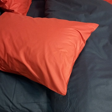 Постільна білизна ДУЕТ Теракот/Антрацит - Двоспальний на резинці, фото 2