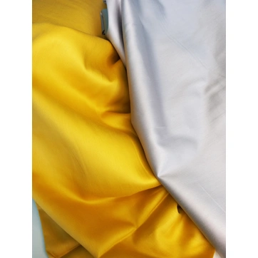 Постільна білизна ДУЕТ GOLDEN/PLATINUM Premium Сатин однотон - Євро на резинці, фото 1