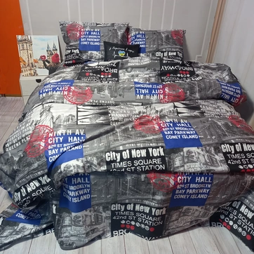 Постільна білизна Нью-Йорк Сатин - Полуторний, фото 1