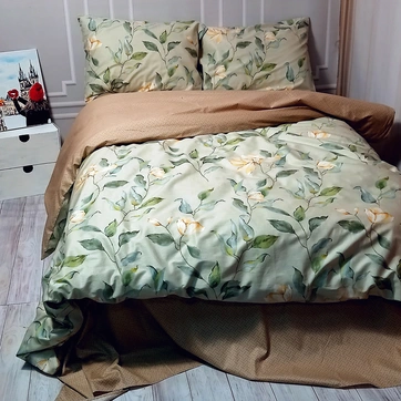 Постільна білизна Сад магнолій Сатин - Сімейний, фото 3