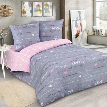 Постільна білизна Романтика Бязь люкс - Полуторний на резинці, фото 1