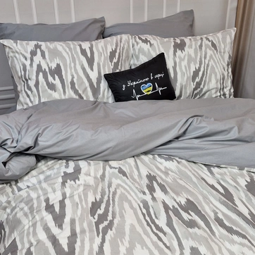 Постельное белье Монохром Ранфорс - Евро на резинке, фото 2