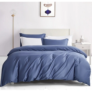 Постільна білизна INDIGO Premium Сатин однотон - Двоспальний на резинці, фото 1