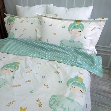 Постельное белье Балеринка ментол Ранфорс - Семейный, фото 5