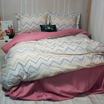 Постельное белье Абстракция зигзаг Ранфорс - Семейный, фото 1