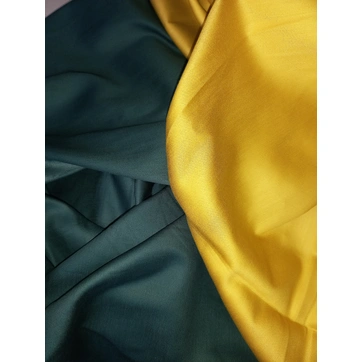 Постільна білизна ДУЕТ ROYAL GREEN/GOLDEN Premium Сатин однотон - Сімейний на резинці, фото 1