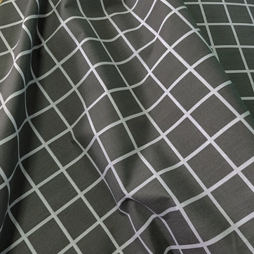 Постільна білизна Клітинка сіра Бязь Люкс - Полуторний, фото 1