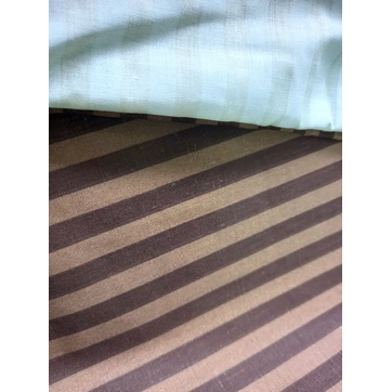 Постільна білизна Дует Коричнево-Молочна Бязь страйп - Двоспальний, фото 3