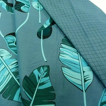 Постельное белье Листья серые Бязь - Евро, фото 3