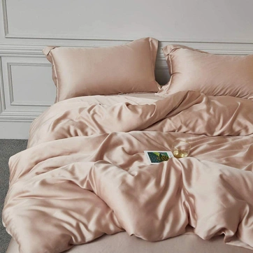 Постільна білизна WISPER PINK Premium Сатин однотон - Двоспальний на резинці, фото 1