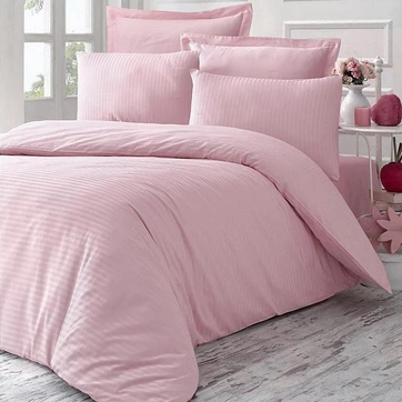 Постільна білизна LIGHT PINK Elite Сатин страйп - Двоспальний, фото 1