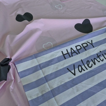Постільна білизна Радісна валентинка Бязь люкс - Євро, фото 2