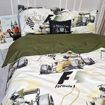 Постільна білизна Болід Ранфорс - Двоспальний, фото 1