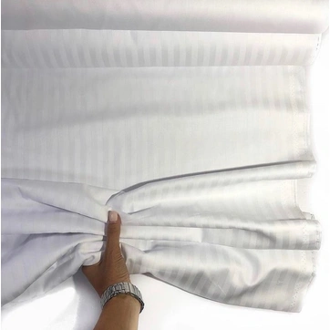 Постельное белье WHITE Elite Сатин страйп - Семейный на резинке, фото 1